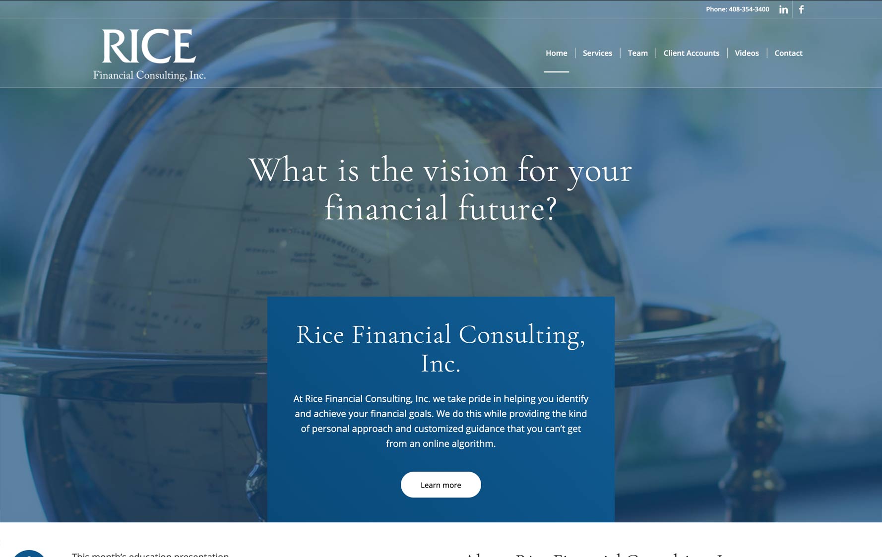 Rice FC Website Design