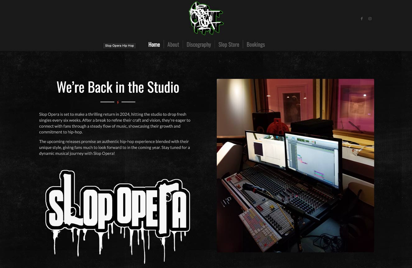 SlopOpera Website Design