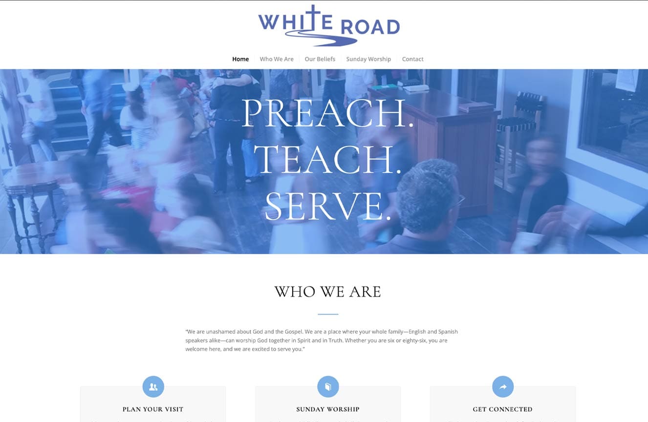website design for a local bay area church