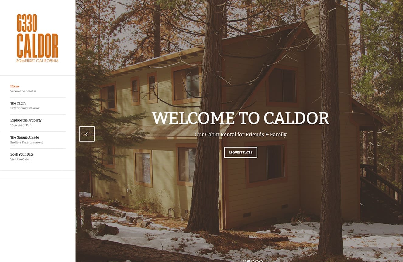 Cabin Rental Website Design